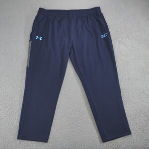 Under armour Pants Mens 4XL Blue Steph Curry Ribbed Ankle Zip Drawstring Logo